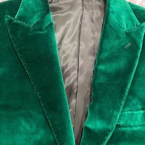 emerald green velvet jacket
